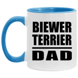 Biewer Terrier Dad - 11oz Accent Mug Blue