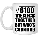 90th Anniversary Square Root of 8100 Years Who's Counting - 11oz Coffee Mug