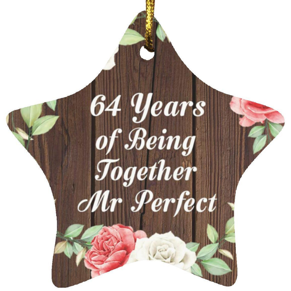 64th Anniversary 64 Years Of Being Mr Perfect - Star Ornament A