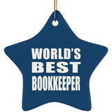 World's Best Bookkeeper - Star Ornament