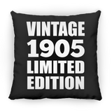 119th Birthday Vintage 1905 Limited Edition - Throw Pillow Black