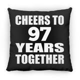 97th Anniversary Cheers To 97 Years Together - Throw Pillow Black