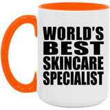 World's Best Skincare Specialist - 15oz Accent Mug Orange