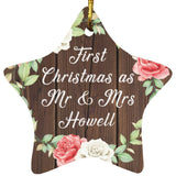 First Christmas As Mr & Mrs Howell - Star Ornament A