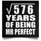 24th Anniversary Square Root of 576 Years of Mr Perfect - Poster Square