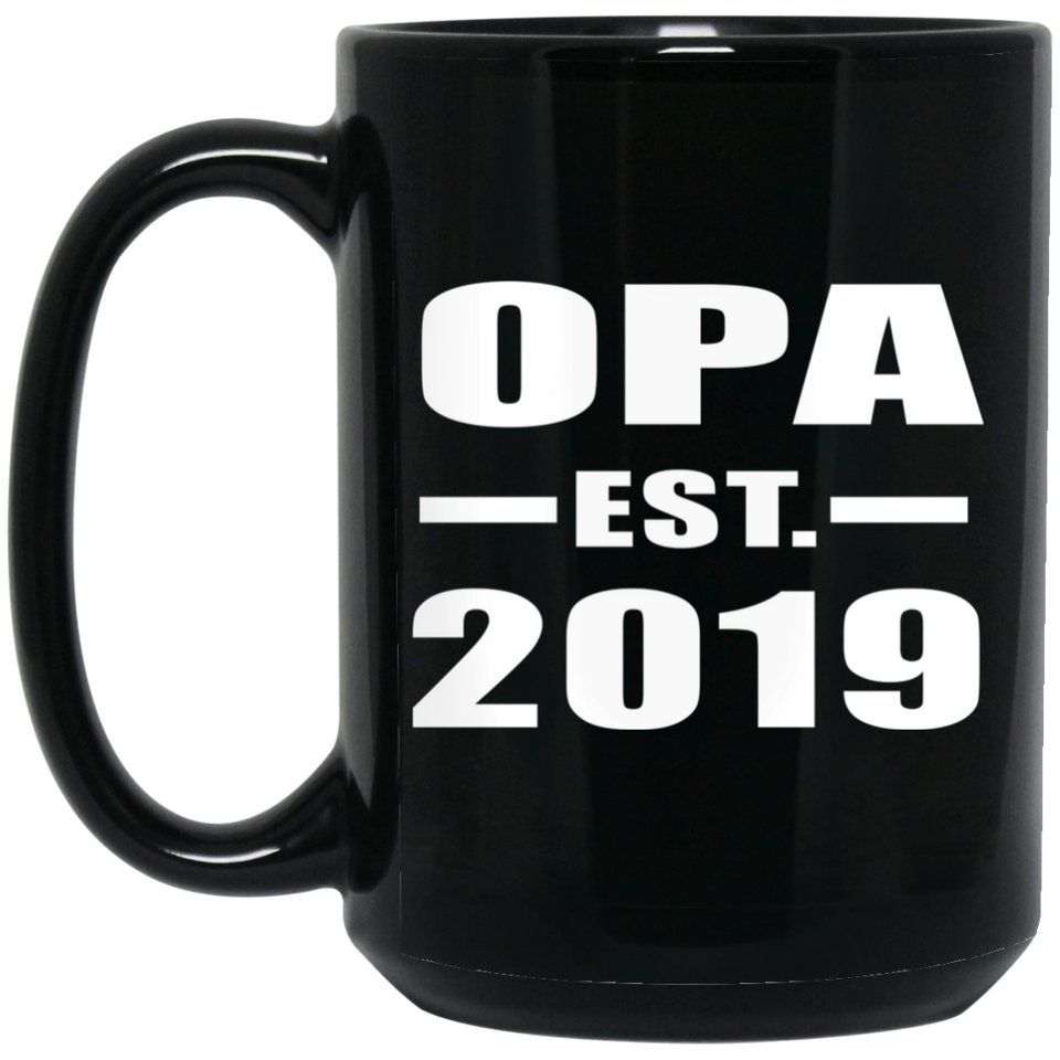 Opa Established EST. 2019 - 15oz Coffee Mug Black