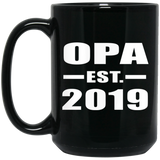 Opa Established EST. 2019 - 15oz Coffee Mug Black