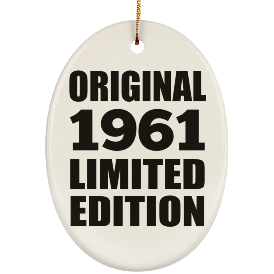 63rd Birthday Original 1961 Limited Edition - Oval Ornament