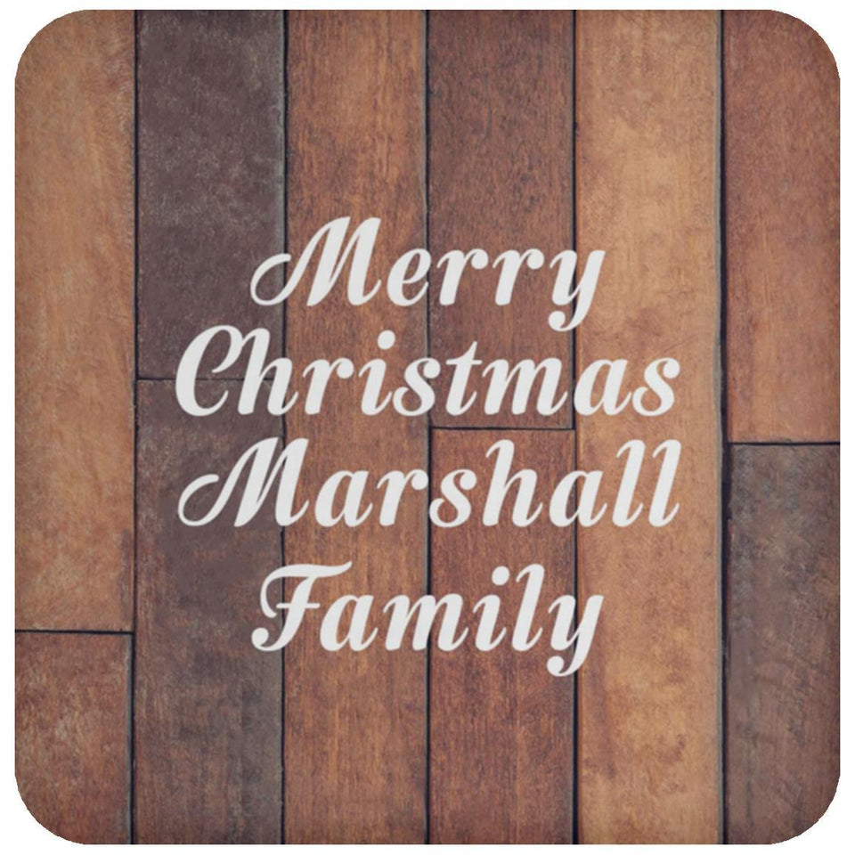 Merry Christmas Marshall Family - Drink Coaster E