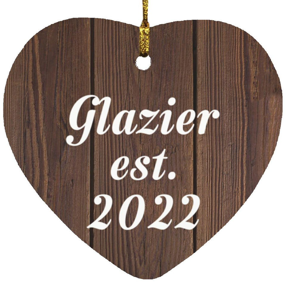 Glazier Established Est. 2022 - Heart Ornament D
