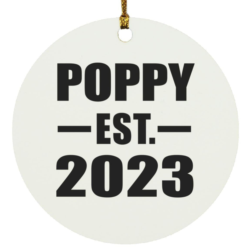 Poppy Established EST. 2023 - Circle Ornament