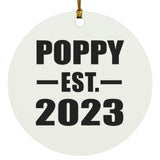 Poppy Established EST. 2023 - Circle Ornament