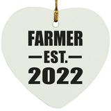 Farmer Established EST. 2022 - Heart Ornament