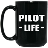 Pilot Life - 15oz Coffee Mug Black