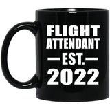 Flight Attendant Established EST. 2022 - 11oz Coffee Mug Black