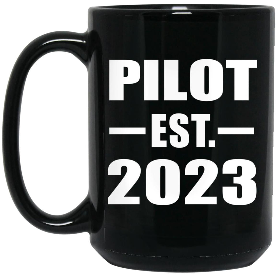 Pilot Established EST. 2023 - 15oz Coffee Mug Black