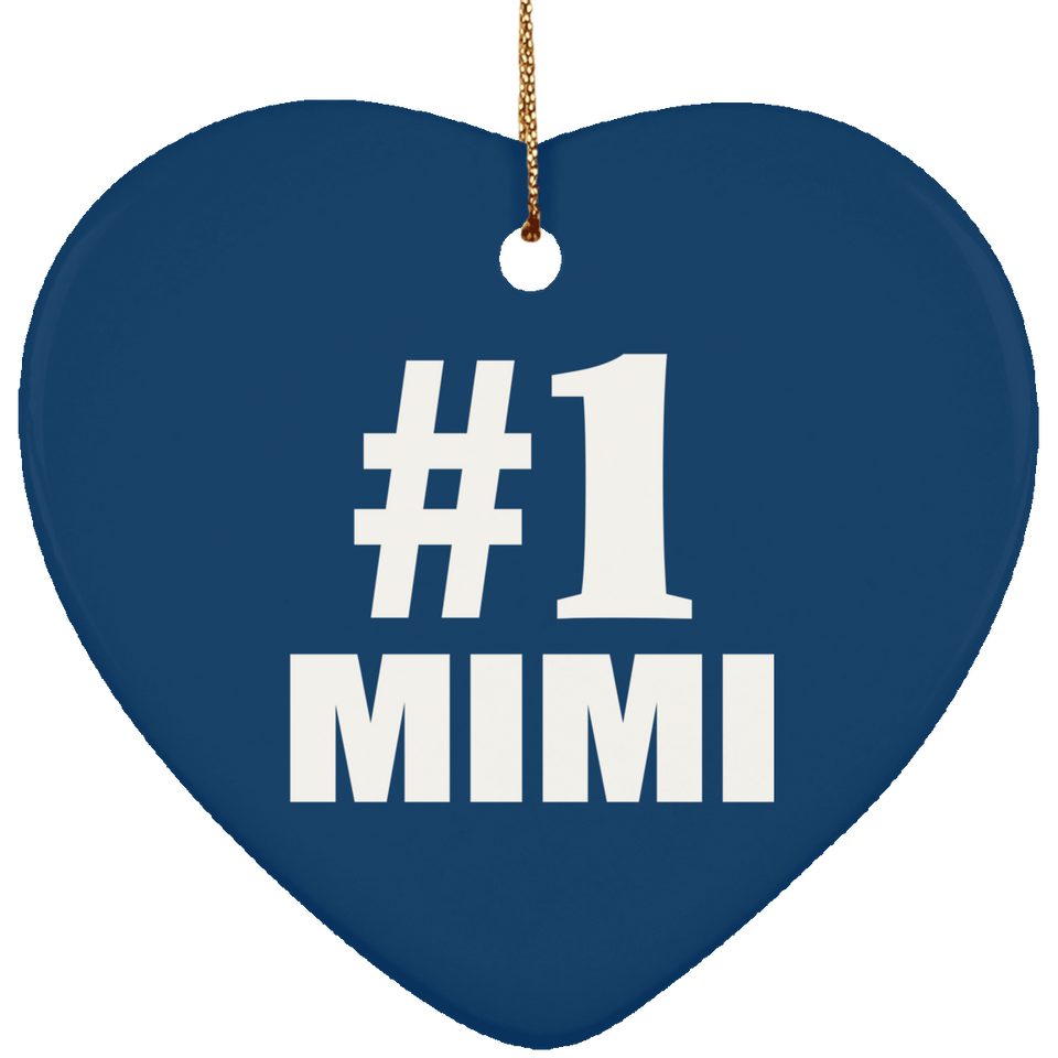 Number One #1 Mimi - Heart Ornament