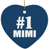 Number One #1 Mimi - Heart Ornament