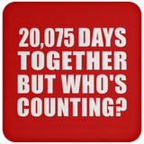 55th Anniversary 20,075 Days Together But Who's Counting - Drink Coaster