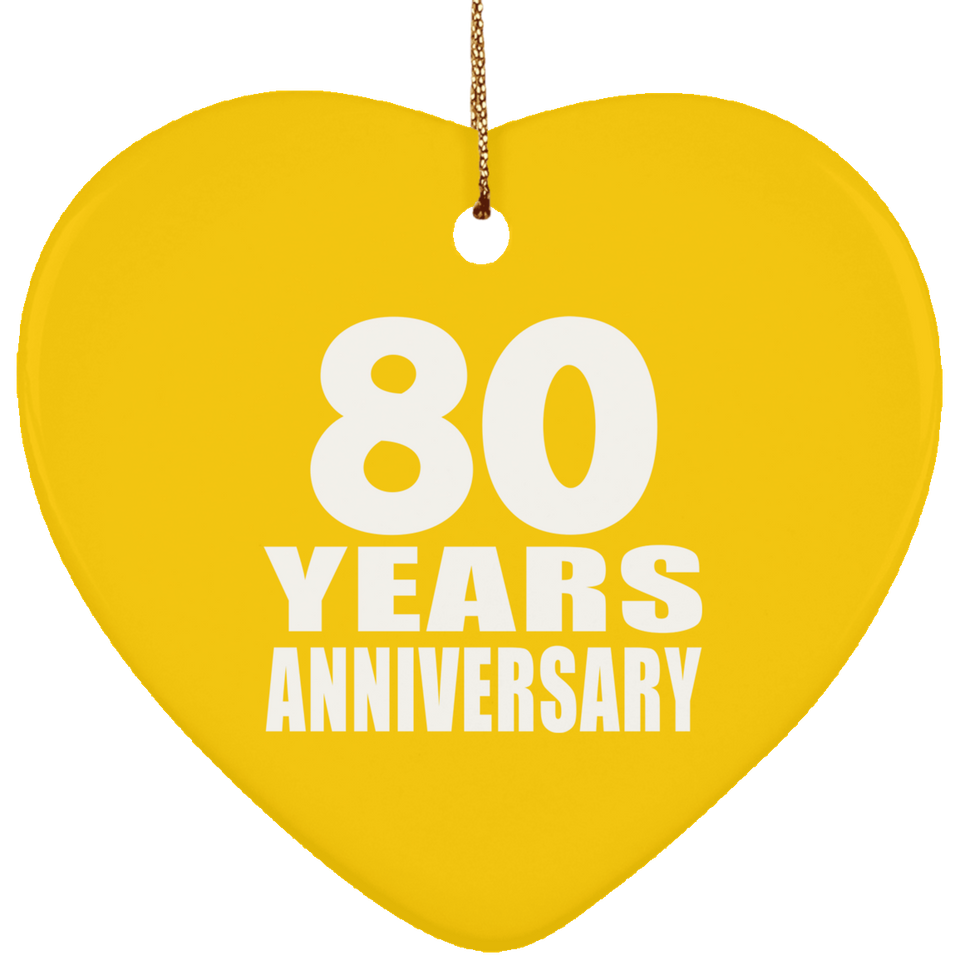 80th Anniversary 80 Years - Heart Ornament