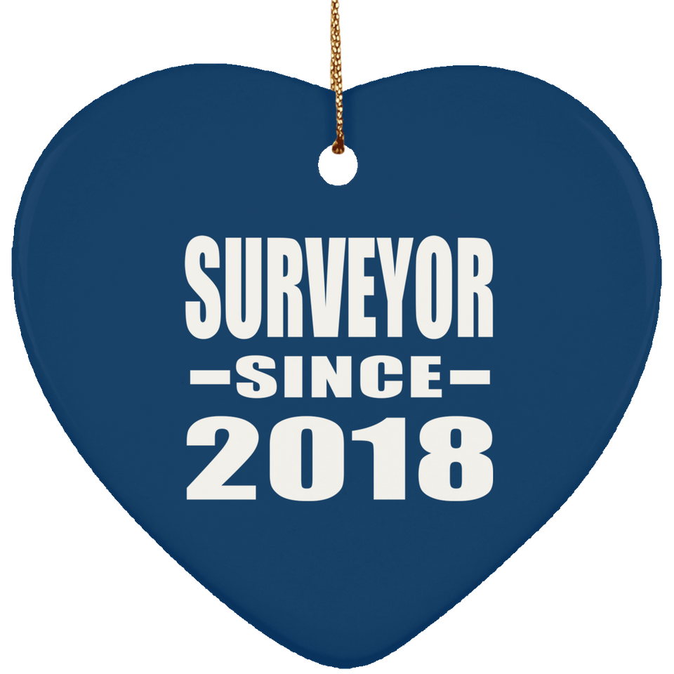 Surveyor Since 2018 - Heart Ornament