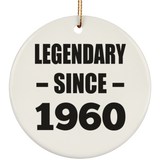 64th Birthday Legendary Since 1960 - Circle Ornament