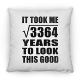 58th Birthday Took Square Root of 3364 Years To Look Good - Throw Pillow