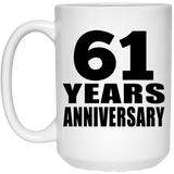 61st Anniversary 61 Years - 15 Oz Coffee Mug