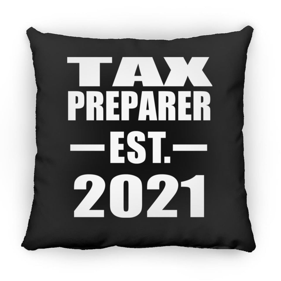 Tax Preparer Established EST. 2021 - Throw Pillow Black
