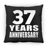 37th Anniversary 37 Years - Throw Pillow Black