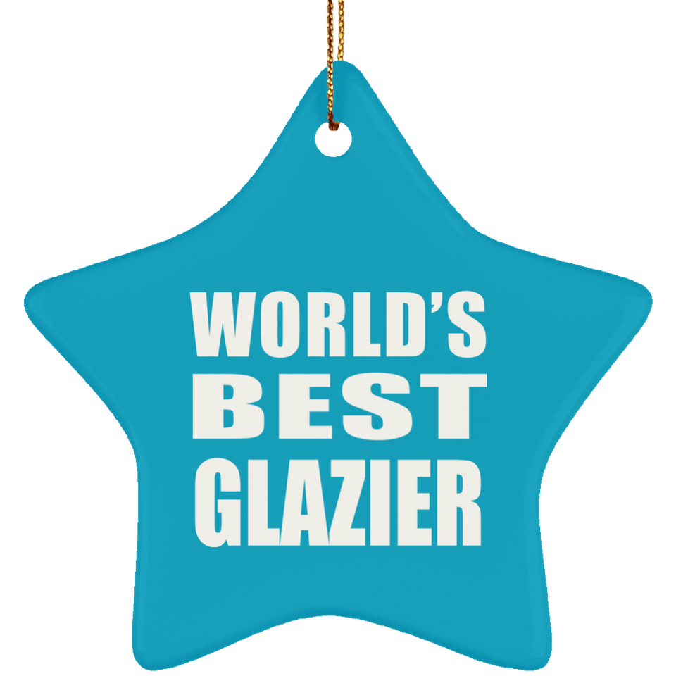 World's Best Glazier - Star Ornament