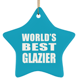 World's Best Glazier - Star Ornament