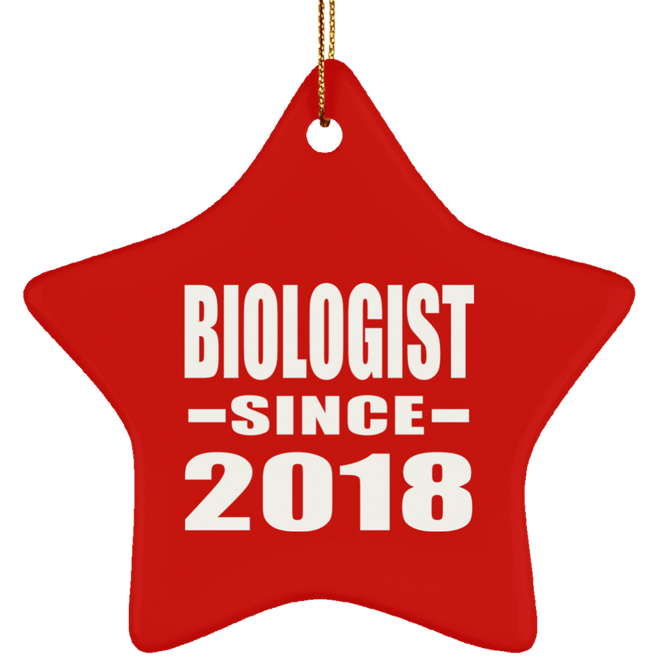Biologist Since 2018 - Star Ornament