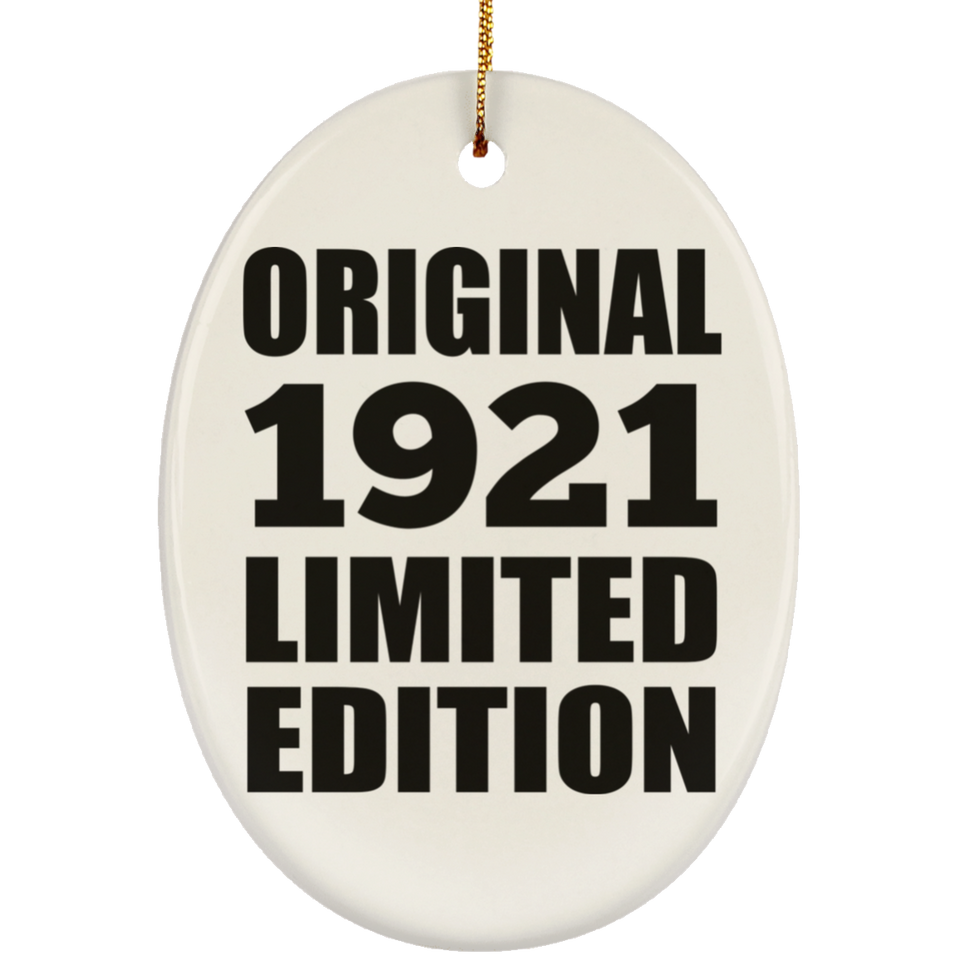 103rd Birthday Original 1921 Limited Edition - Oval Ornament