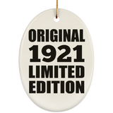 103rd Birthday Original 1921 Limited Edition - Oval Ornament