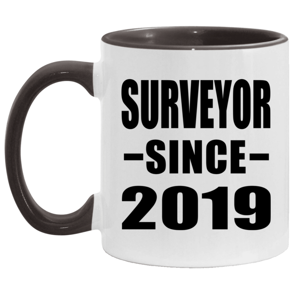 Surveyor Since 2019 - 11oz Accent Mug Black
