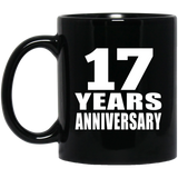 17th Anniversary 17 Years - 11 Oz Coffee Mug Black