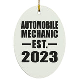 Automobile Mechanic Established EST. 2023 - Oval Ornament