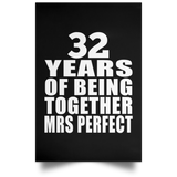 32nd Anniversary 32 Years Of Being Mrs Perfect - Poster Portrait