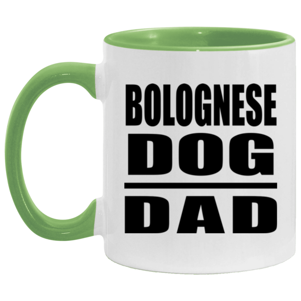 Bolognese Dog Dad - 11oz Accent Mug Green