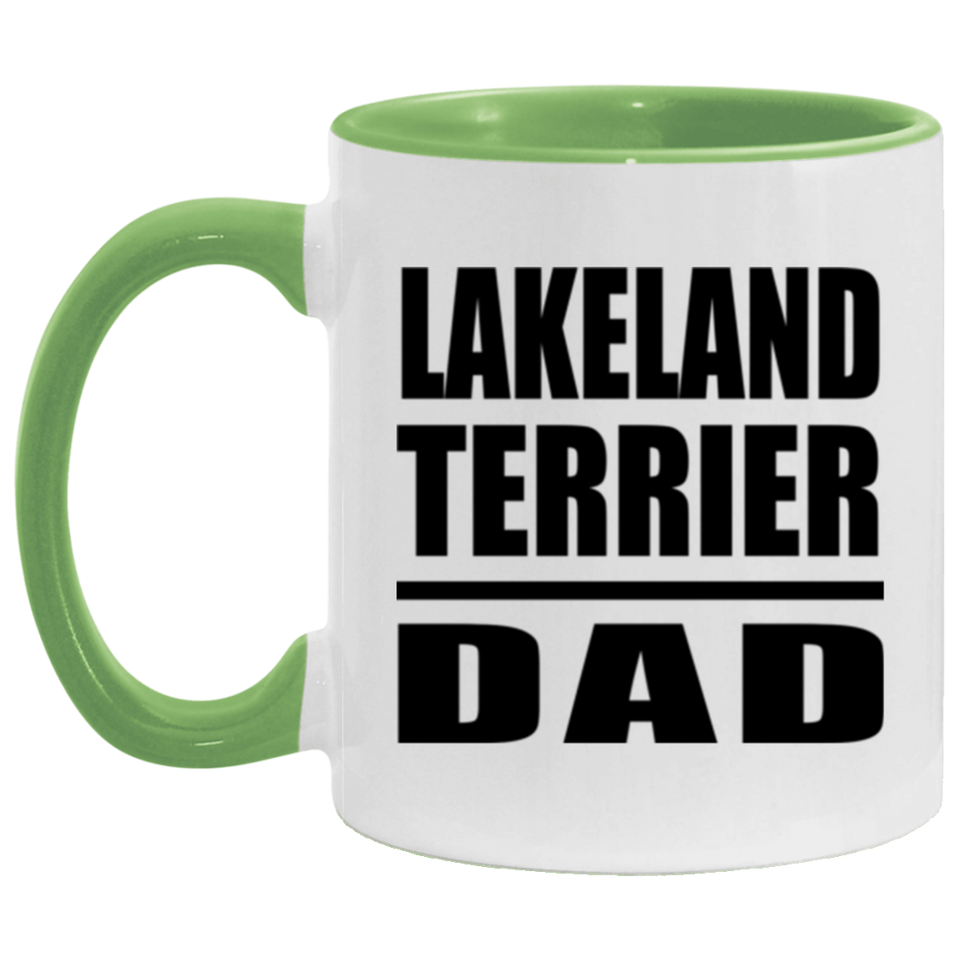Lakeland Terrier Dad - 11oz Accent Mug Green