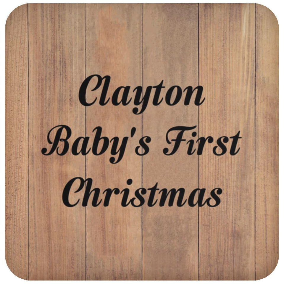 Clayton Baby's First Christmas - Drink Coaster C