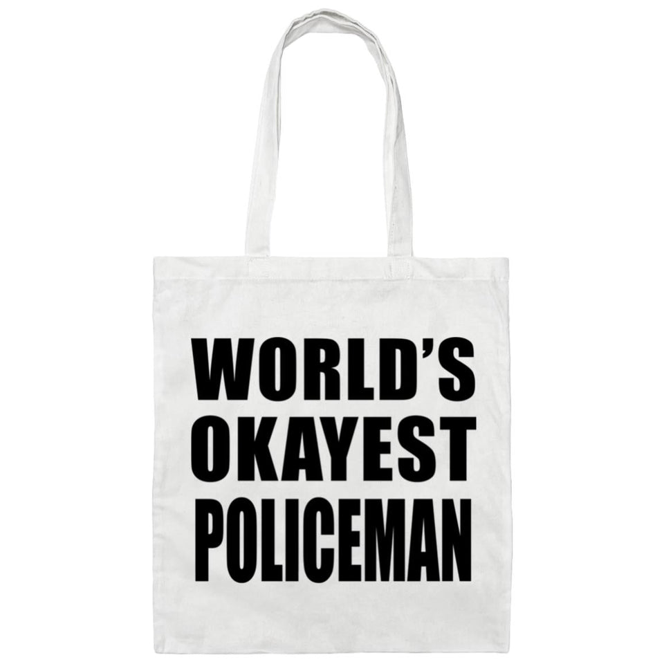 World's Okayest Policeman - Tote Bag White