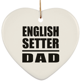 English Setter Dad - Heart Ornament