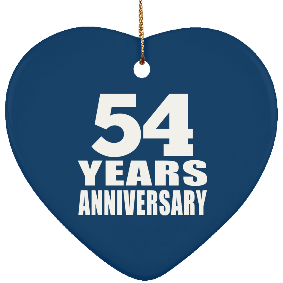 54th Anniversary 54 Years - Heart Ornament