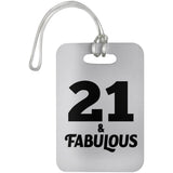 21st Birthday 21 & Fabulous - Luggage Bag Tag