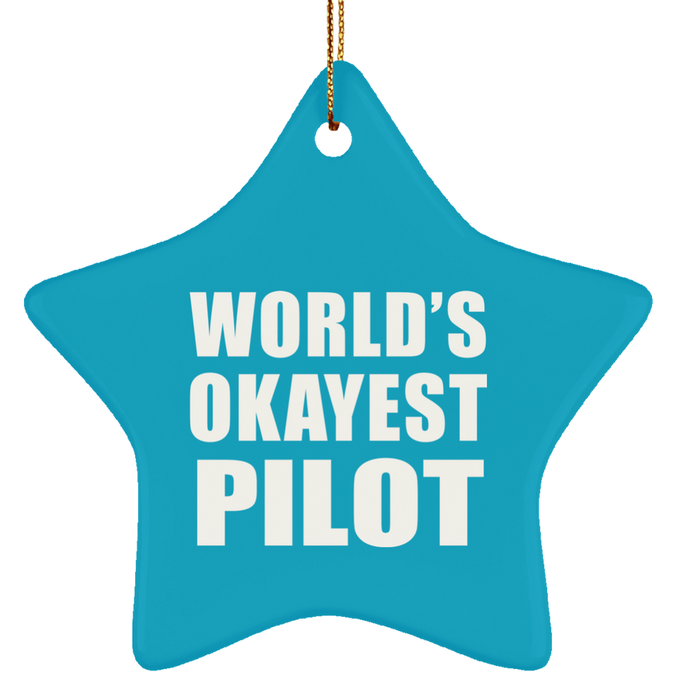 World's Okayest Pilot - Star Ornament