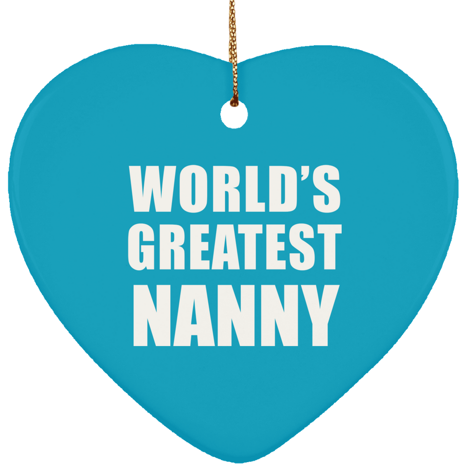 World's Greatest Nanny - Heart Ornament