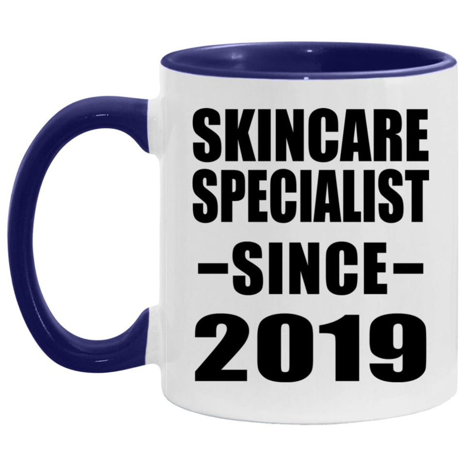 Skincare Specialist Since 2019 - 11oz Accent Mug Purple