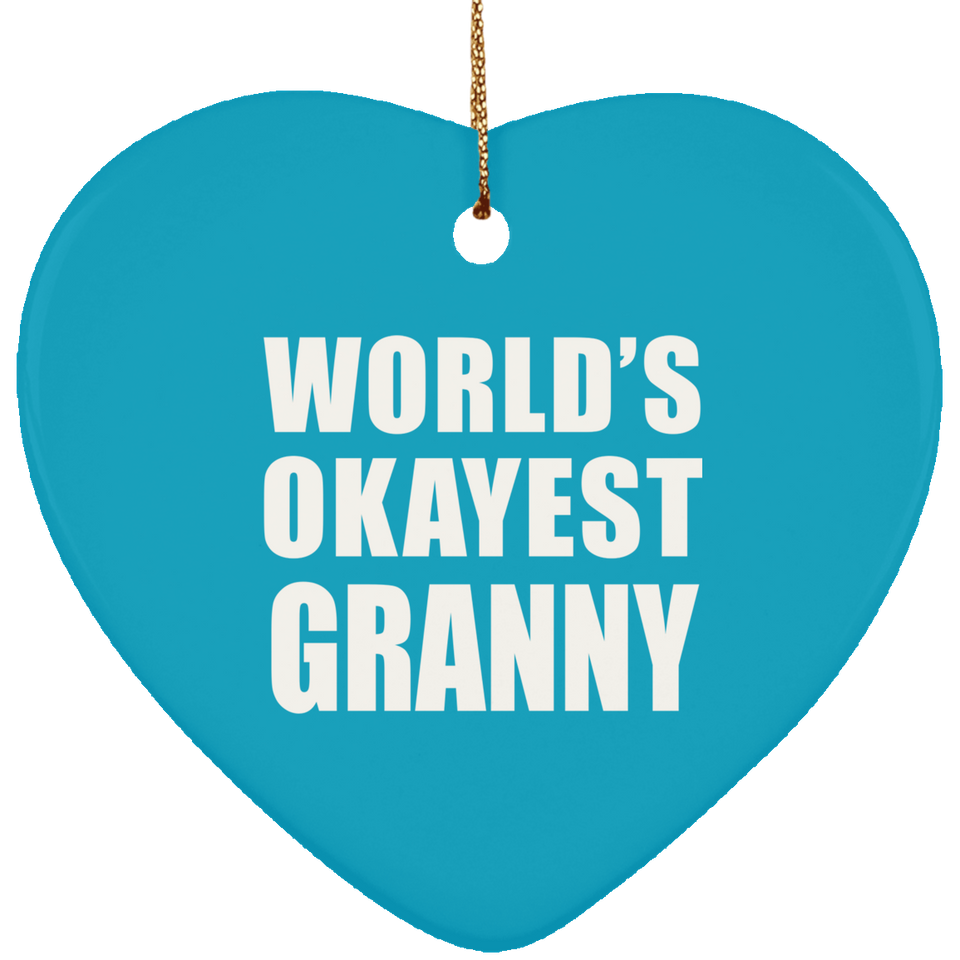 World's Okayest Granny - Heart Ornament